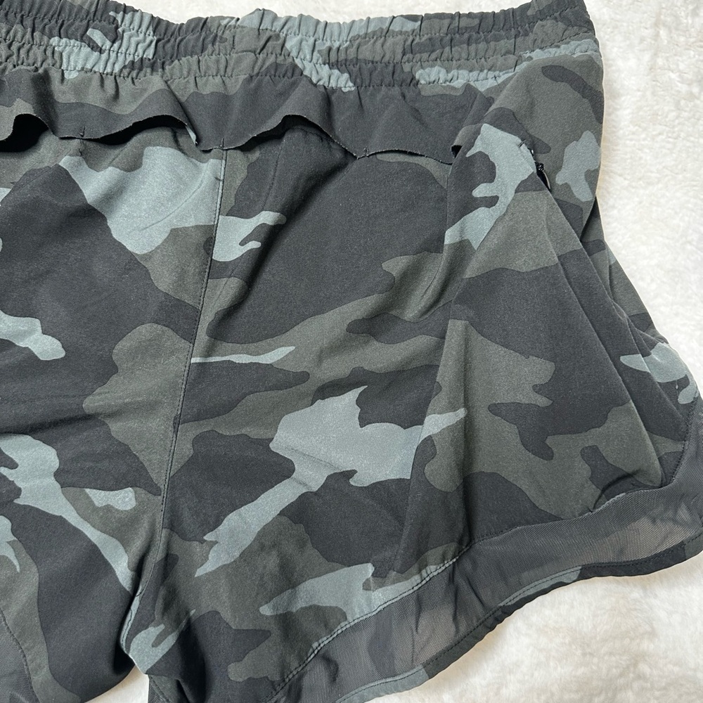 Athleta Camo Mesh Racer Running Shorts - Picture 5 of 9